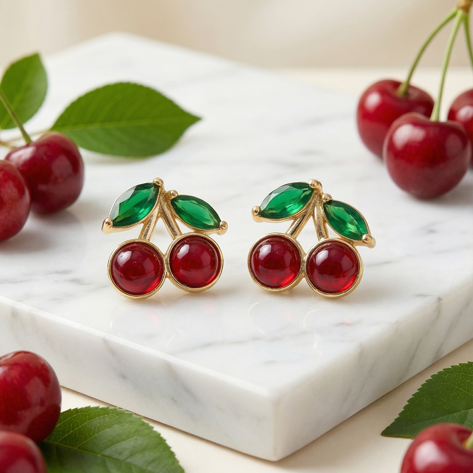 Cherry Blossom Stud Earrings
